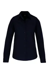 Camisa popelina manga larga mujer