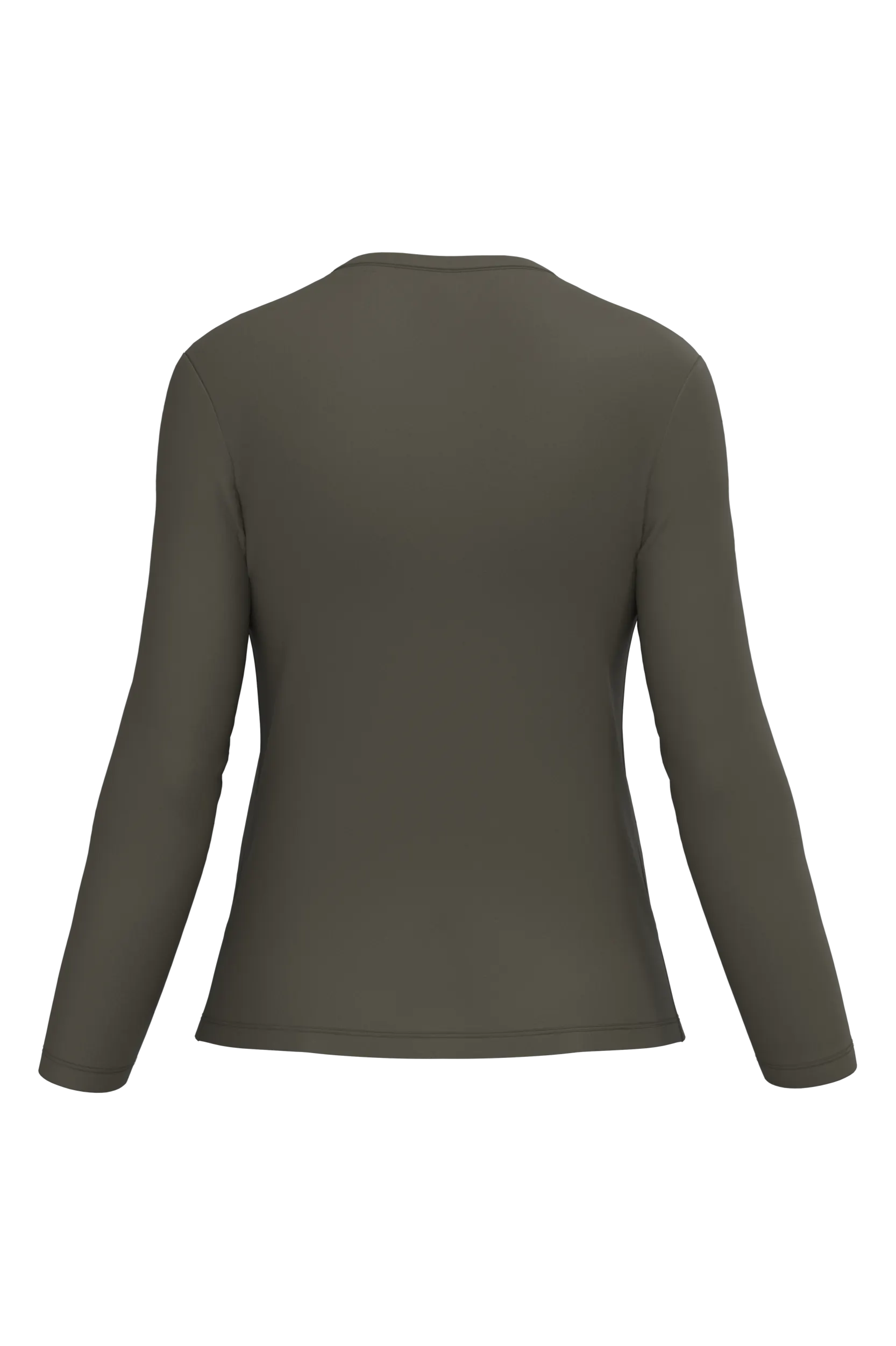 Camiseta manga larga y cuello de pico mujer