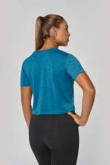 Camiseta crop triblend mujer