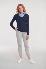 Jersey cuello de pico mujer