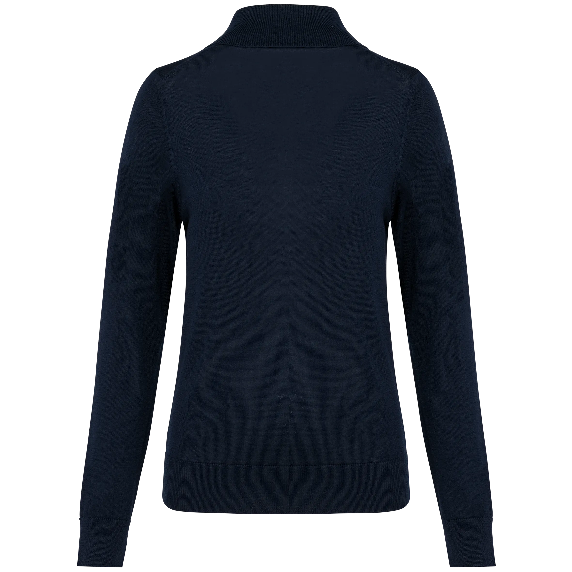 Jersey lana merina cuello vuelto mujer