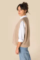 Chaleco de sherpa mujer