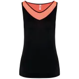 Camiseta pádel sin mangas bicolor mujer