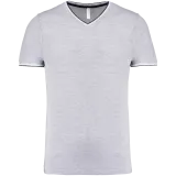 Camiseta de punto piqué con cuello de pico de hombre