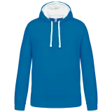 Sudadera capucha contrastada hombre