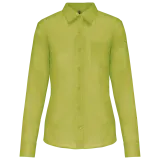Camisa popelina de polialgodón manga larga mujer