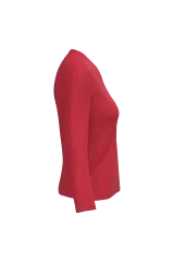 Camiseta manga larga y cuello de pico mujer