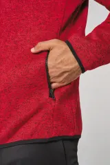 Chaqueta jaspeada con capucha hombre