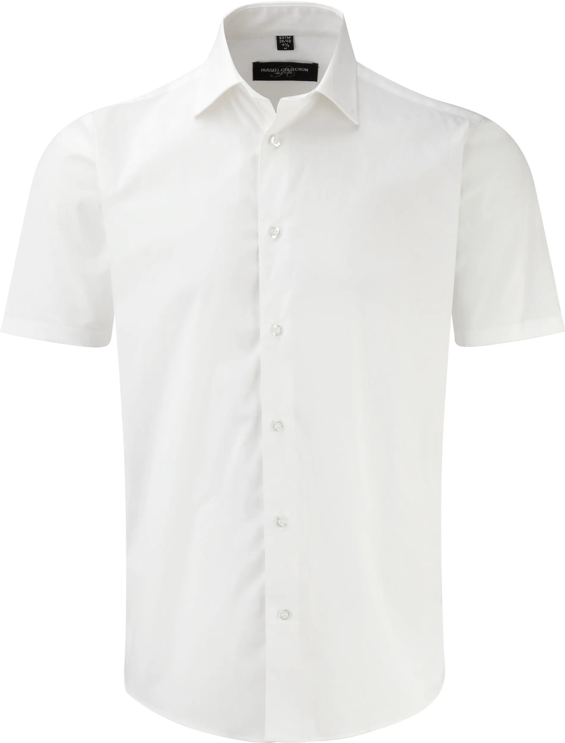 Camisa ajustada manga corta hombre