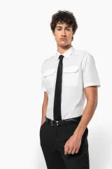 Camisa piloto manga corta hombre
