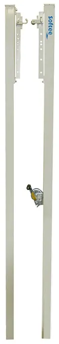 JUEGO POSTES VOLEIBOL FIJOS DE ALUMINIO SECCION CUADRADA 80X80MM