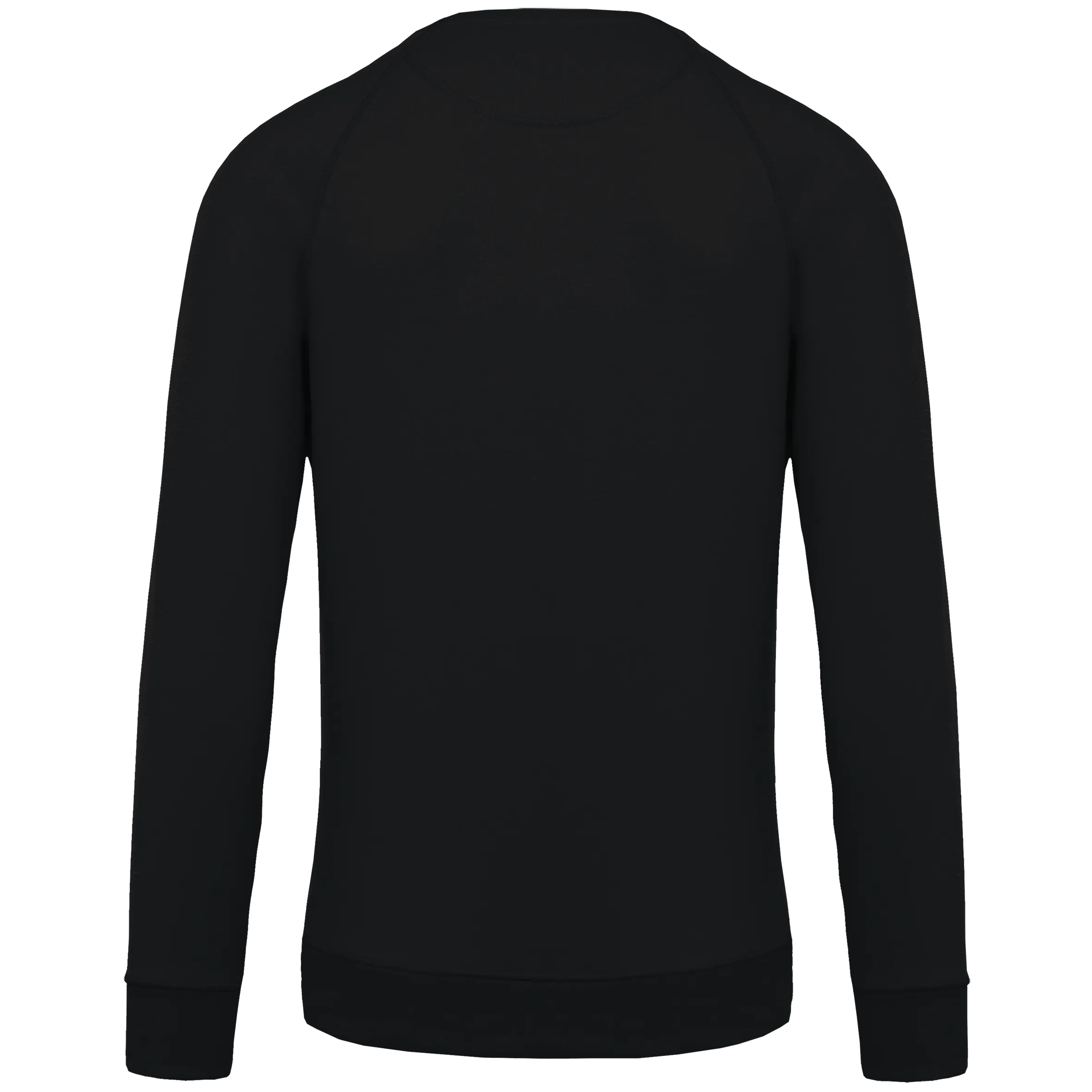 Sudadera algodón orgánico con cuello redondo y mangas raglán de hombre