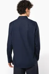 Camisa popelina manga larga hombre
