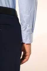 Camisa popelina manga larga hombre