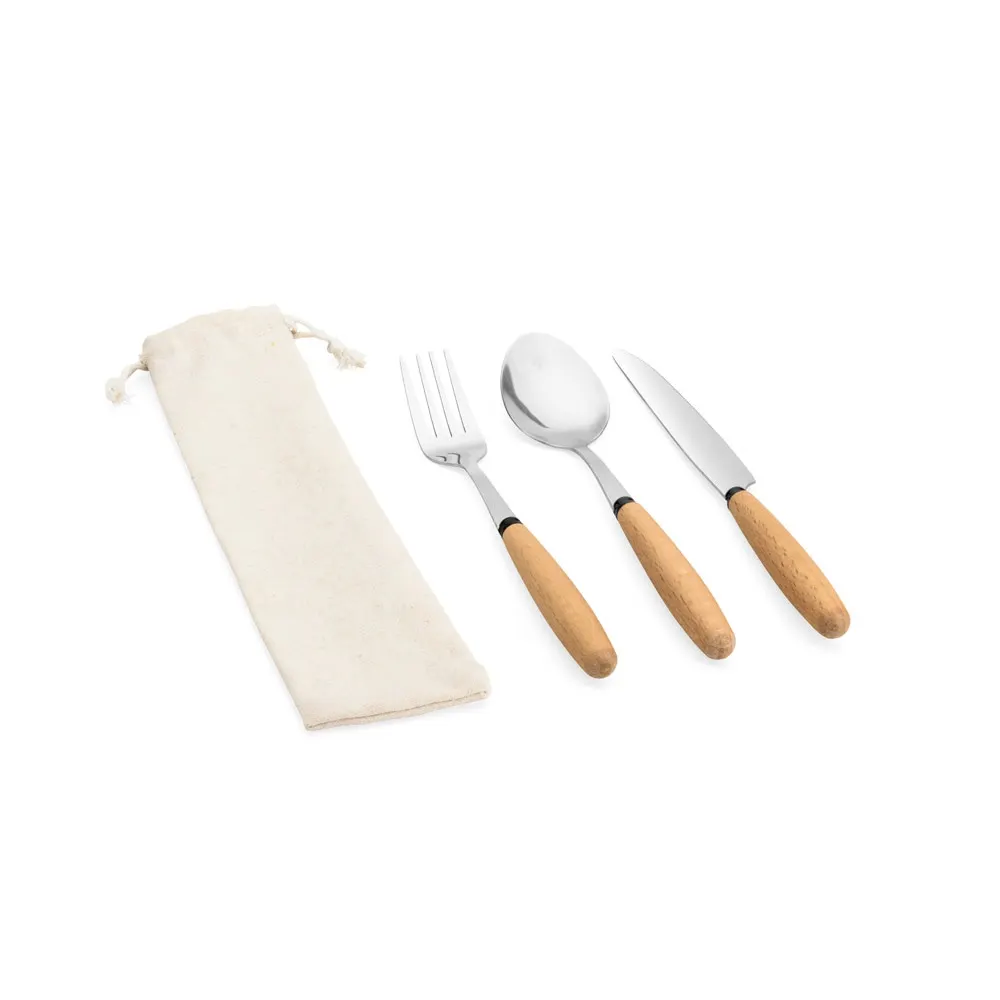 BOULUD. Juego de 3 piezas en madera de acacia