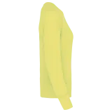 Sudadera algodón orgánico con cuello redondo y mangas raglan de mujer