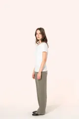 Camiseta Supima® cuello redondo manga corta mujer