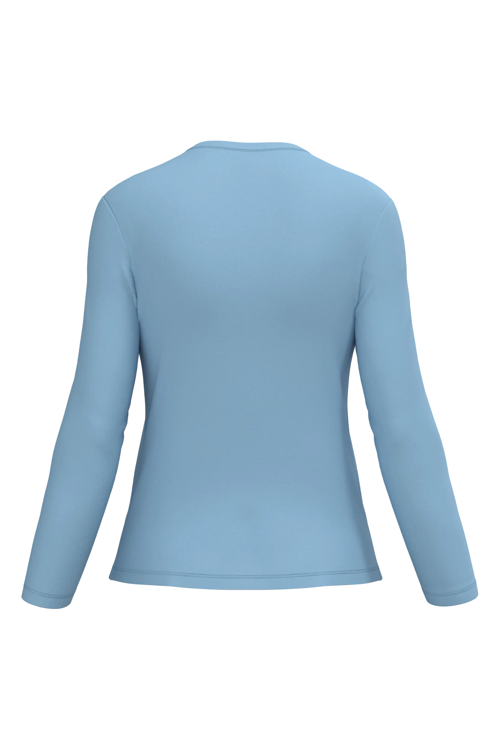 Camiseta manga larga y cuello de pico mujer