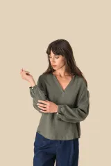 Blusa de lino mujer