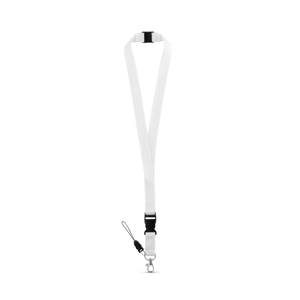 MURRAY. Lanyard de poliéster con mosquetón metálico