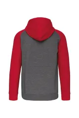 Grey Heather / Sporty Red