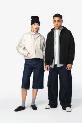 Sudadera sostenible con cremallera y capucha oversize unisex