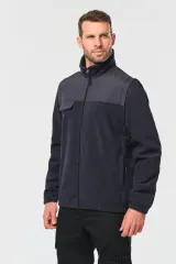 Chaqueta polar con mangas amovibles hombre