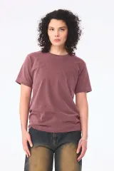 Camiseta de efecto lavado gruesa unisex