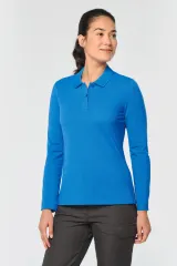 Polo Antibacteriano manga larga mujer