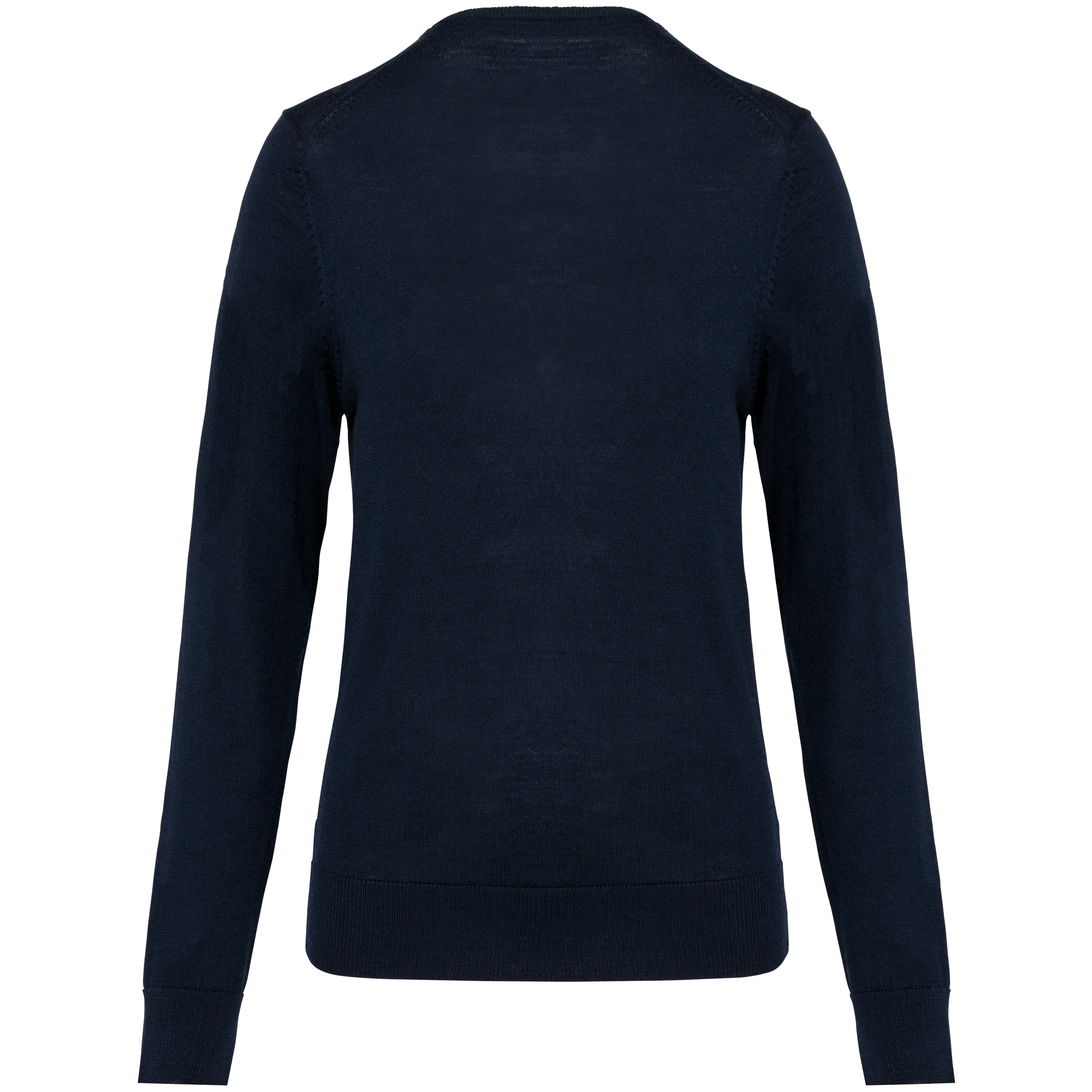 Jersey lana merina cuello de pico mujer