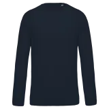 Sudadera algodón orgánico con cuello redondo y mangas raglán de hombre
