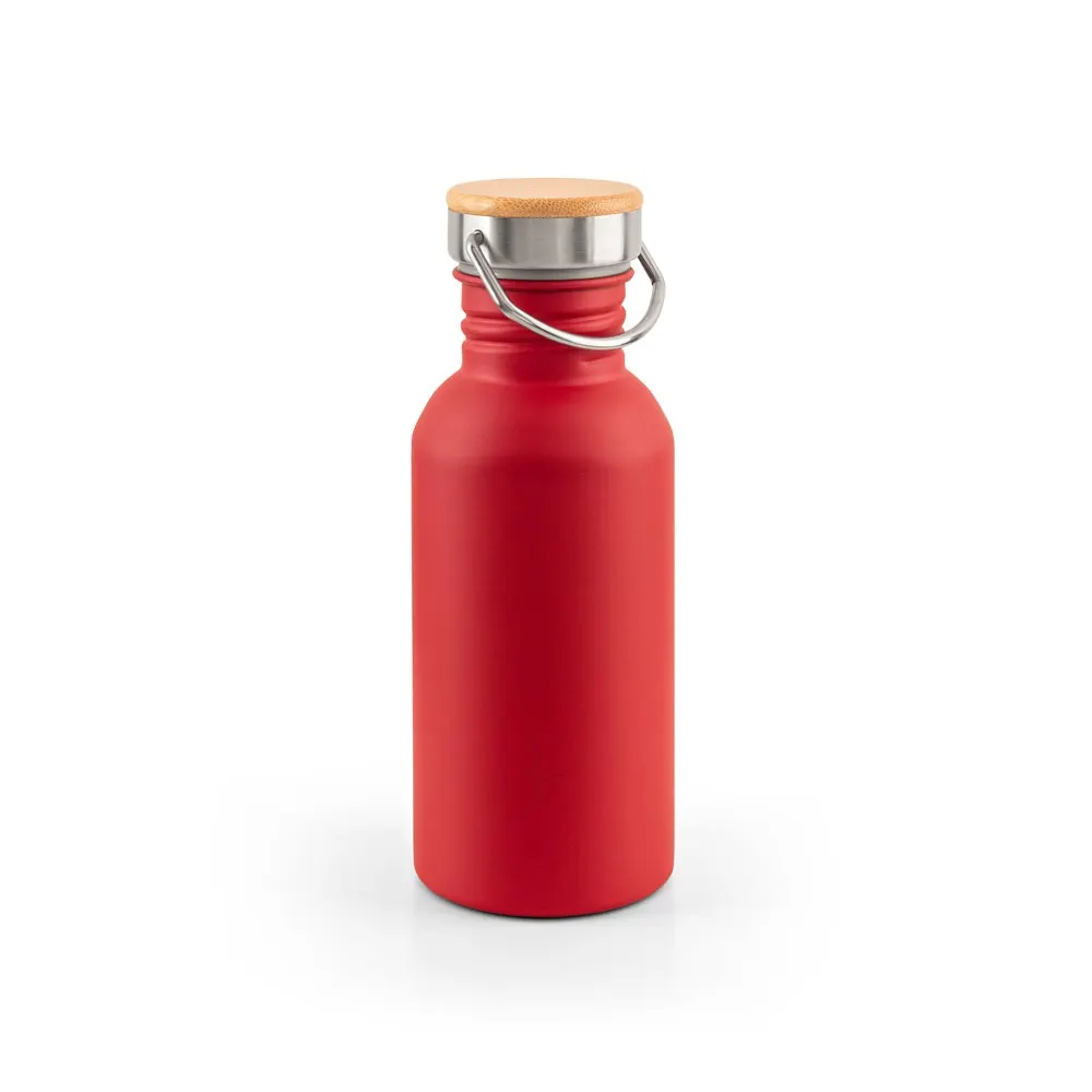 EWING. Botella de acero inoxidable de pared simple (90% reciclada)