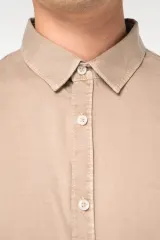 Camisa ecorresponsable efecto lavado hombre