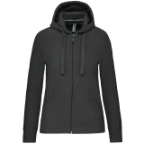 Sudadera con capucha y cremallera de mujer