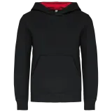 Sudadera capucha contrastada niños