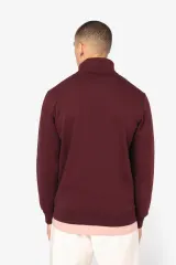 Sudadera ecorresponsable de cuello alto con cremallera hombre
