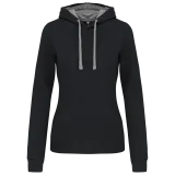 Sudadera capucha contrastada mujer