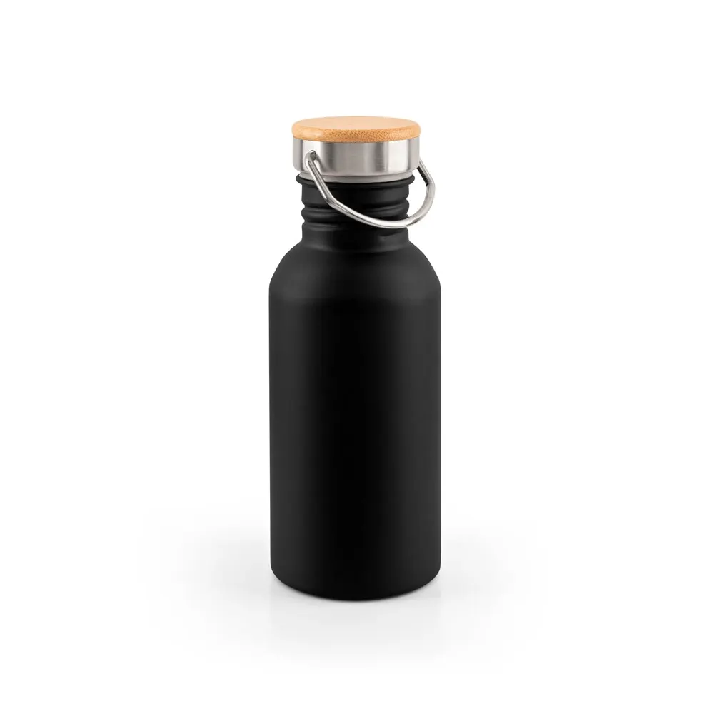 EWING. Botella de acero inoxidable de pared simple (90% reciclada)