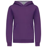Sudadera capucha contrastada niños