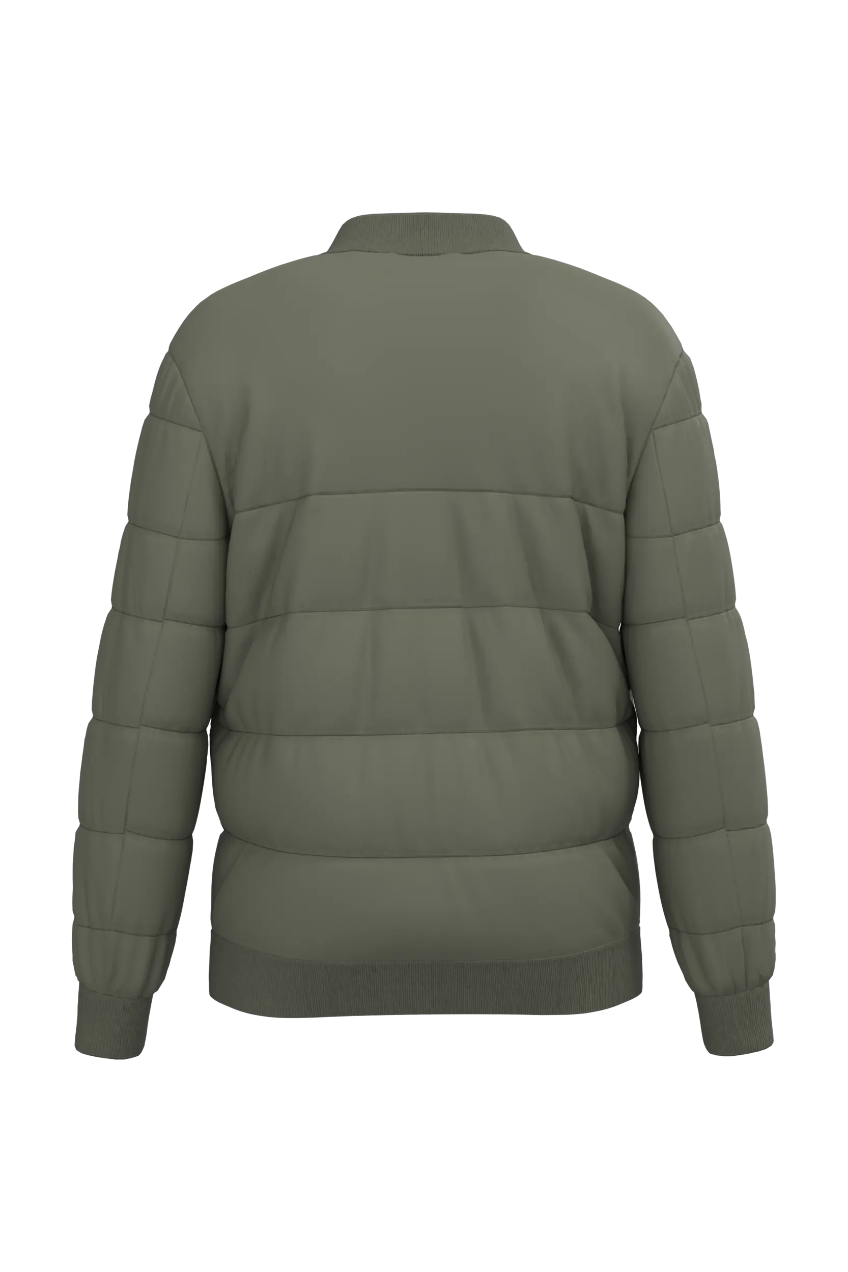 Chaqueta acolchada ecorresponsable con cuello tipo beisbolera unisex