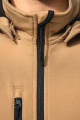 Chaquetas softshell 3 capas con capucha y mangas extraíbles unisex