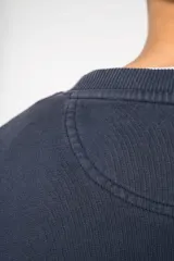 Sudadera ecorresponsable de cuello redondo efecto lavado oversize unisex