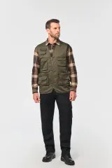 Chaleco polialgodón multibolsillos con forro - Unisex