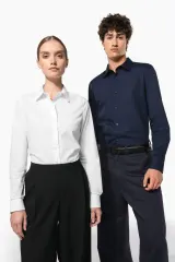 Camisa popelina manga larga hombre