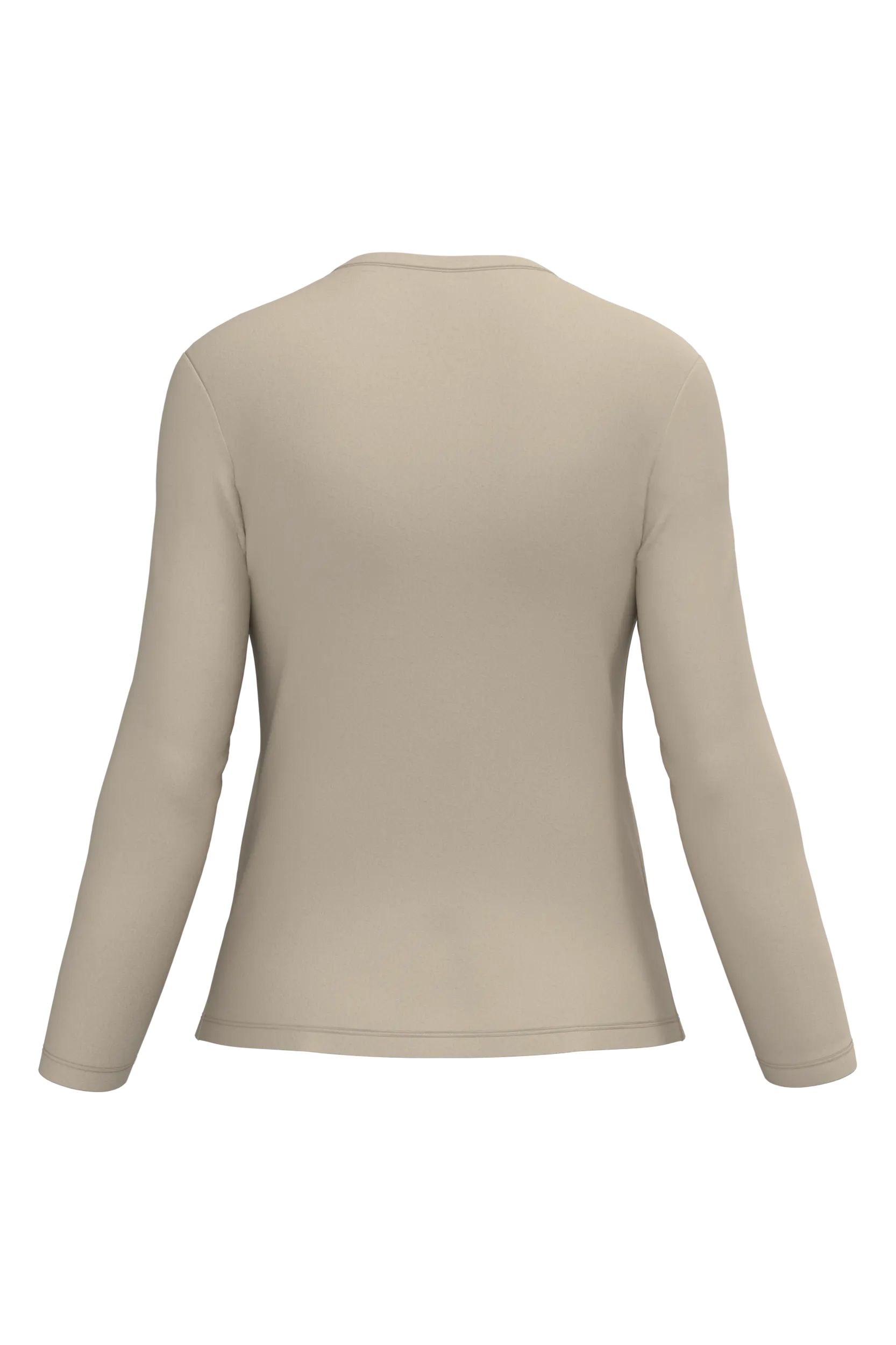 Camiseta manga larga y cuello de pico mujer