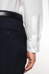 Camisa cuello mao manga larga hombre