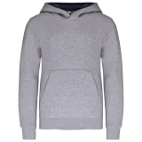 Sudadera capucha contrastada niños