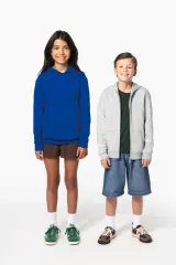 Sudadera reciclada con cremallera y capucha infantil