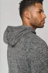 Sudadera deportiva capucha 1/4 cremallera unisex