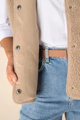 Chaleco de sherpa mujer